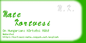mate kortvesi business card