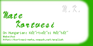 mate kortvesi business card